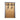 Wooden door with a black strap door restraint on a white background