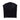 Black faux leather black out hood on a white background