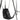 Black swing seat with chains on a white background