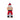 Back view of the Big Balls Claus shirtless Santa ornament in red pants and black boots