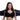 Woman wearing a black angel wings on a white background