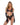 Woman wearing a Playboy lingerie set with black lace gloves on a white background