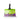 Green cake with colorful sprinkles and a black candle shaped like a duck on a white background