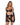 A model wearing Black flocked bunny chaps with a plunge neckline and Playboy logo elastic.