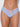 Blue Bella Lace Up Front Crotchless Tanga Panties