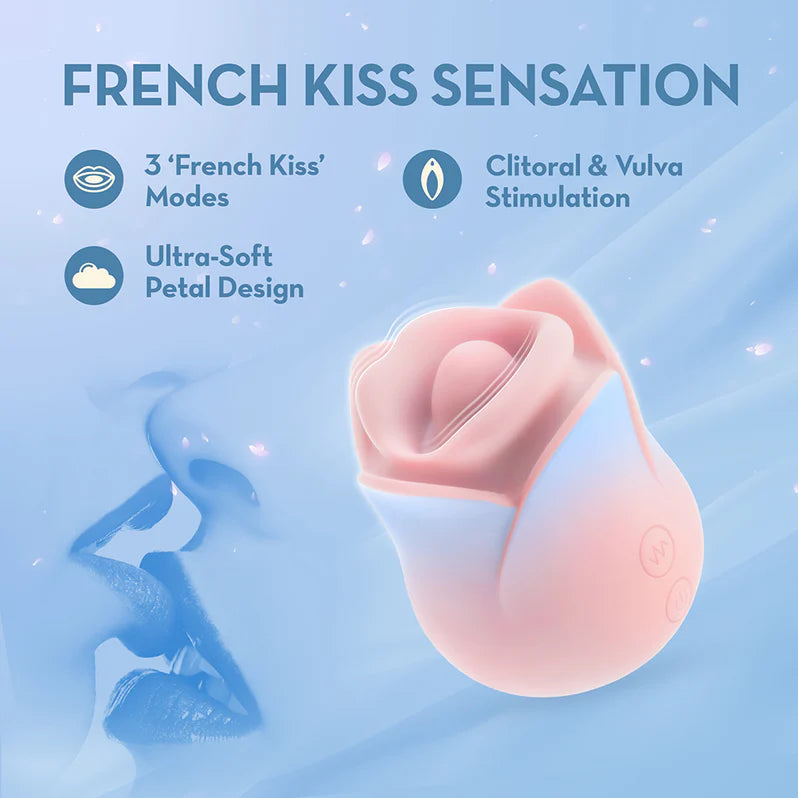 Blush Collection Kissing Rose Vibrator Adult Toy Box Blush Collection Kissing Rose Vibrator Adult Toy Box