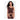 Woman wearing a burgundy lingerie set with intricate designs on a white background