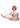 Anime love doll with red hair and tied legs on a white background