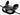 Black leather mask with decorative elements on a white background