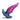 pink and blue gradient Creature Cocks Plug-Topus Silicone Butt Plug on a white background