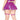 Darque PVC Skirt with Leg Straps Purple Queen