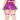 Darque PVC Skirt with Leg Straps Purple Queen