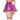 Darque PVC Skirt with Leg Straps Purple O/S