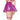 Darque PVC Skirt with Leg Straps Purple O/S