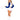 Woman wearing a blue and white cheerleader costume with knee-high boots on a white background