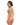 Woman wearing a green lingerie set on a white background