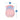 Pink and blue gradient rose vibrator with measurements on a white background