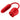 Red silicone Rose Plus Suction + Thrusting Vibrator on a white background