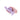 Purple silicone dildo held in a hand against a white background