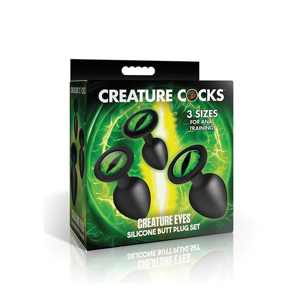 Creature Eyes Green Eye Silicone Butt Plug Set Adult Toy Box Creature Eyes Green Eye Silicone Butt Plug Set Adult Toy Box
