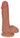 6 inch thin white dildo on a white background
