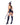back view of A model wearing a black bunny costume with studs, including a mask and a bodysuit. The costume is accessorized with a whip and pantyhose, although those accessories are not shown in the image.