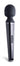 Black handheld wand massager with a control panel on a white background