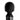 Head of Black wand vibrator on a white background