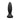 Black silicone butt plug on a white background