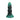 Green and black textured dildo on a white background