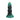 Green and black textured dildo on a white background