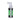 Clear spray bottle with green label on a white background