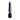 A purple handheld wand massager with three black buttons and a black silicone attachment base, shown on a solid white background.