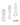 Dr. Tush's Halo of Pleasure Collection Glass Anal Plug Set