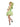 Person wearing a green fairy costume with wings and a wand on a white background