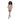 Woman wearing a white lace bodystocking on a white background