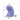 Purple unicorn-shaped sex toy with measurements on a white background