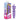 Purple unicorn-shaped wand vibrator with packaging on a white background
