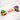 Colorful bondage rope with a label on a white background