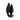 Black silicone butt plug on a white background