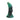 Green and black textured dildo on a white background