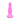 Pink silicone fantasy dildo with textured surface on a white background