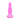 Pink silicone fantasy dildo with textured surface on a white background