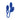 Blue silicone plug on a white background