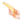 Hand holding a yellow glass dildo against a white background