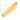 Yellow carrot-shaped glass dildo with a green top on a white background