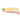 Hand holding a transparent yellow glass dildo with a green base on a white background