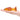 Amber-colored glass butt plug held in a hand on a white background