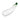 Clear glass dildo on a white background