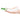 Hand holding a white and green glass dildo against a white background